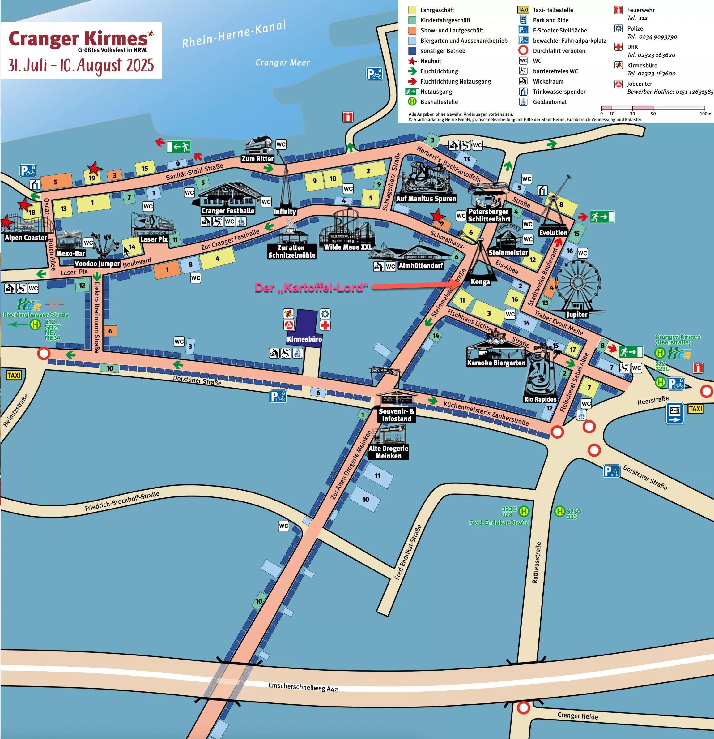 Ranger-Kirmes Lageplan 2025 Ranger-Kirmes Lageplan 2025